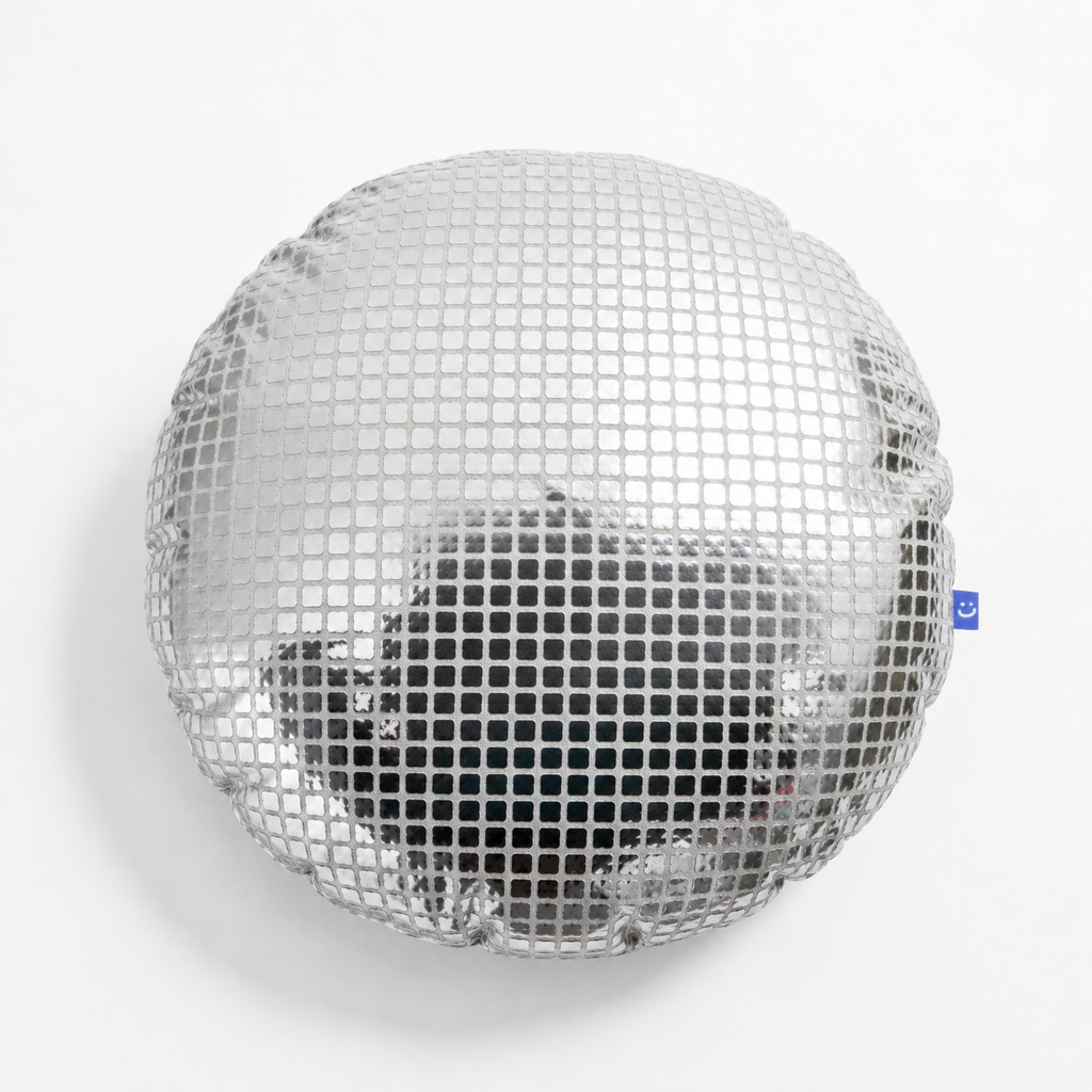 Cojín decorativo disco 35cm silver