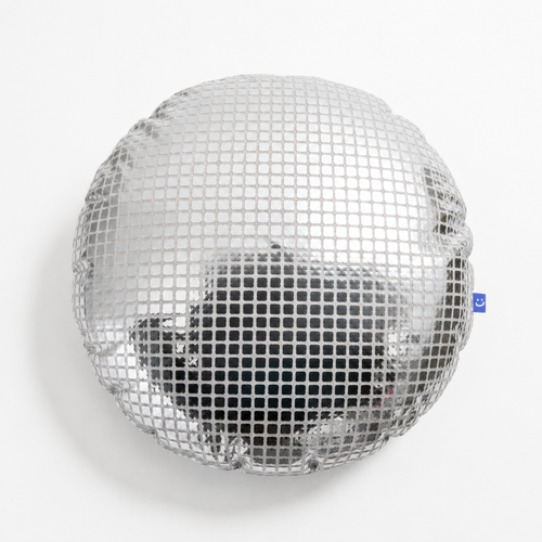 Cojín decorativo disco 35cm silver