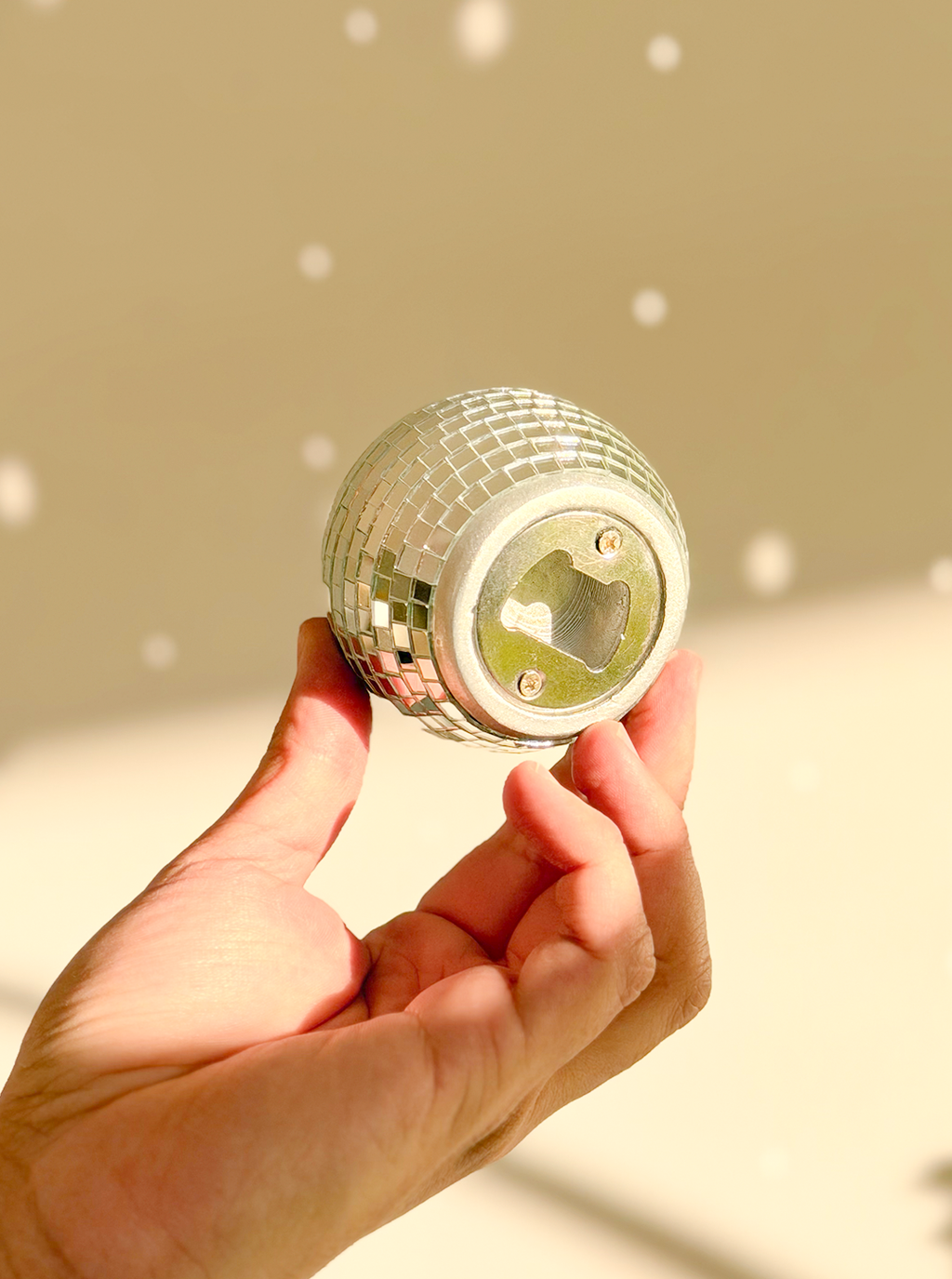 Destapador de botellas mini bola disco