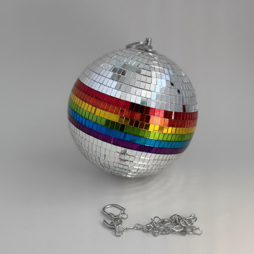 rainbow disco ball cadena