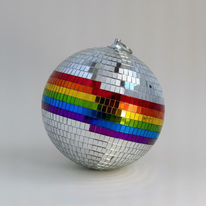 rainbow disco ball