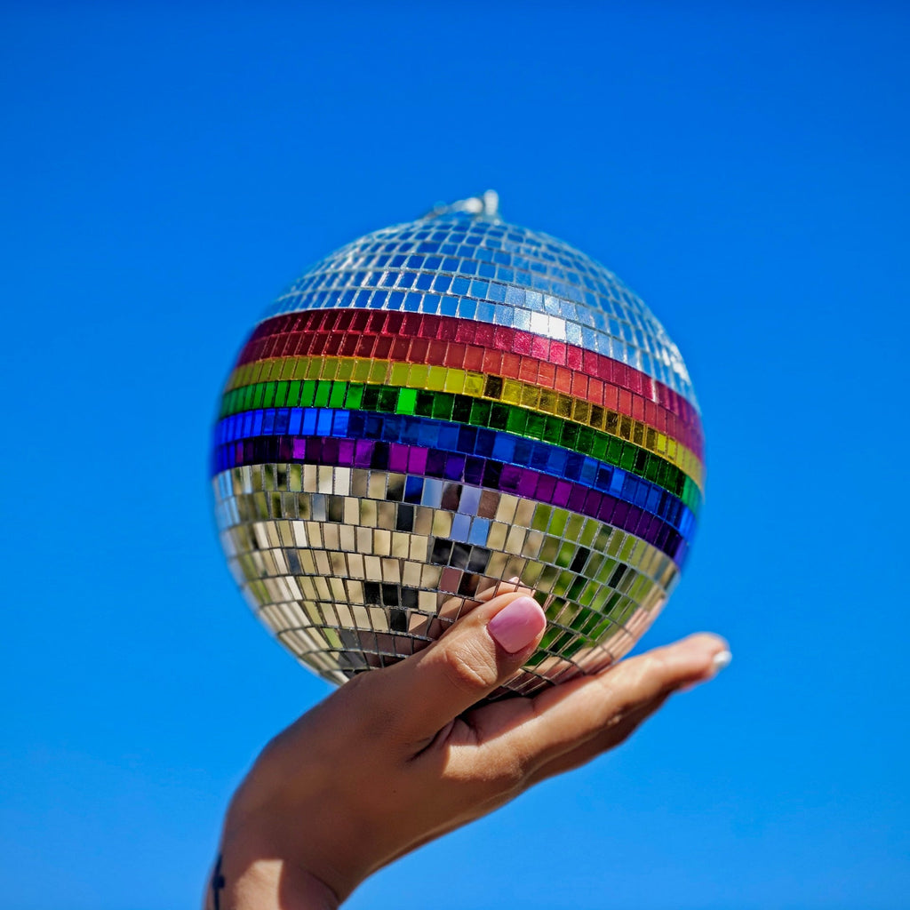 rainbow disco ball cielo
